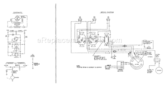 Page B Diagram and Parts List for 5556-0  Briggs and Stratton Generator